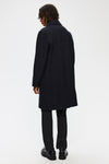 Elvine Yonatan Grey Check Herren Wollmantel kariert grau