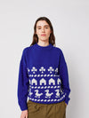 Bobo Choses Farm Oversize-Pullover Jaquard Damen blau