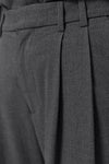 Elvine Dilay Mid Grey Melange Damen Bundfaltenhose Wide Leg grau