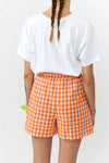 Suite 13 Check Orange Genie Shorts Damen orange