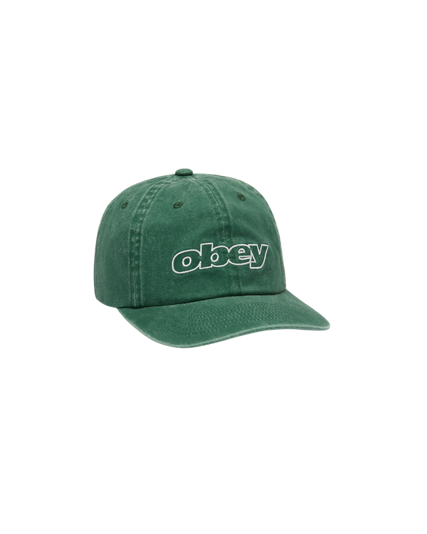 Obey Pigment Outline Delta 6 Panel SB Cap Pine Green Unisex Mütze grün