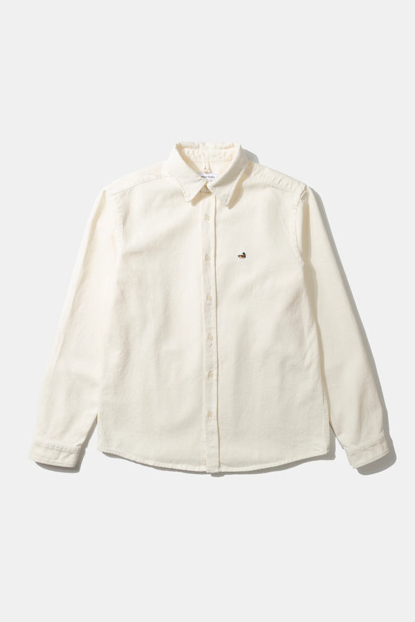 Edmmond Studios Off White Duck Denim Shirt Hemd Herren weiß