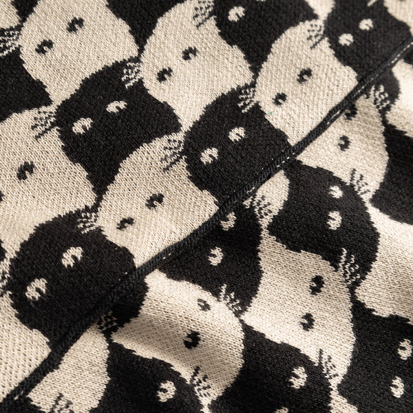 Dedicated RossbergaRossberga Pepita Cats Oat White Schal schwarz weiß