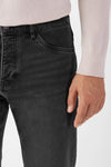 Dawn RISE Relaxed Tapered Vintage Black Minimal Stretch Jeans Herren