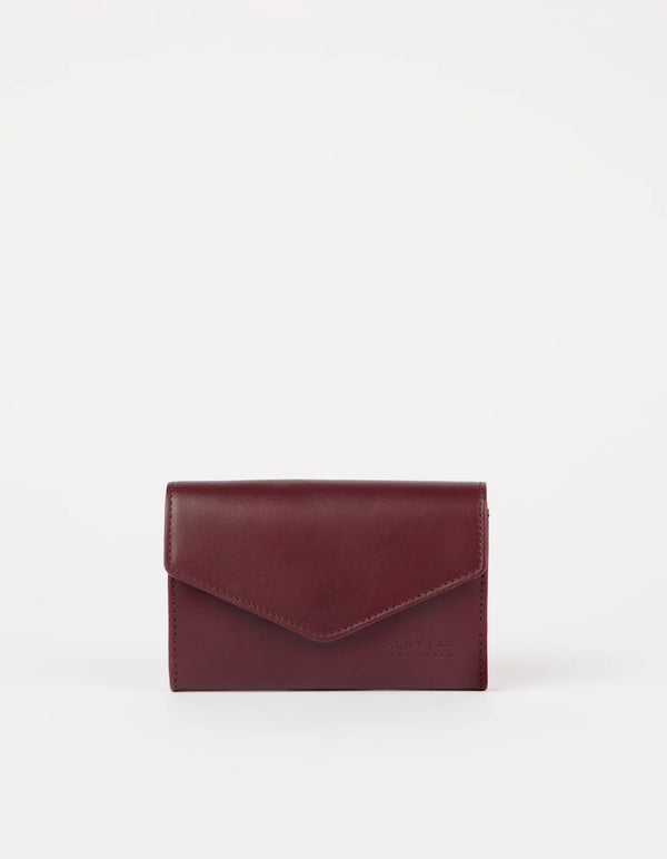 O MY BAG Jo`s Purse Dark Cherry Leather Dunkelrot