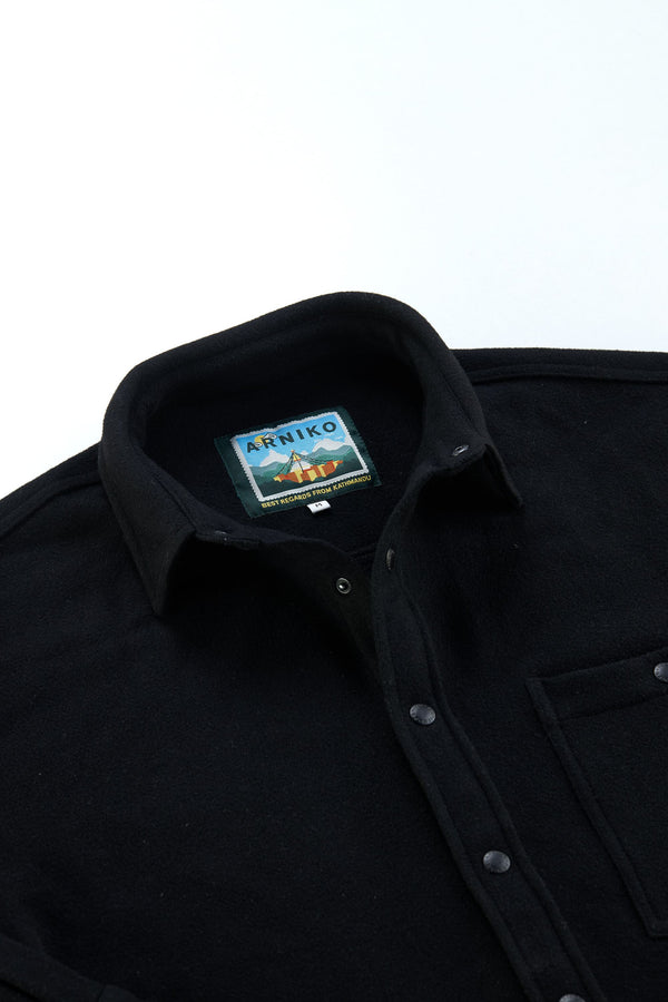 Arniko JP Overshirt Black Unisex Wollmix schwarz