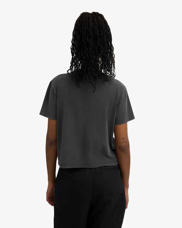 Colorful Standard Organic Boxy Crop T-Shirt Faded Black Damen T-Shirt schwarz