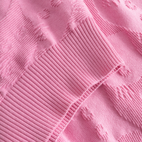 Dedicated Husie Pepita Cats Knit Moonlite Pink Damen Strickpullover pink