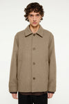 Elvine Ciaran Wool Coat Herren Winterjacke Wolle beige