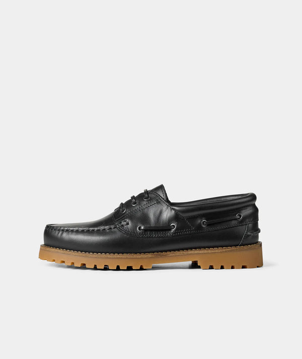 Garment Project Black Ollie Boat Schuhe Herren schwarz