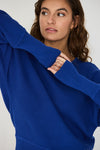 SKFK Ibar GOTS Sweater Damen Pullover Bio Baumwolle blau