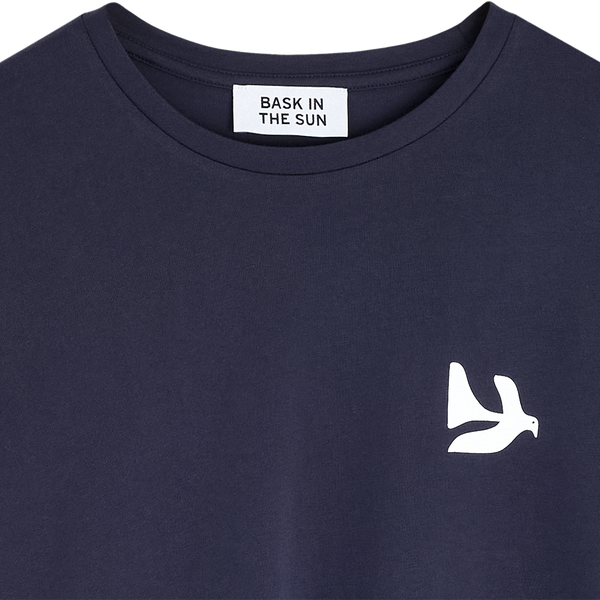Bask in the Sun Peace Tee Navy Herren T-Shirt Rgular Fit blau