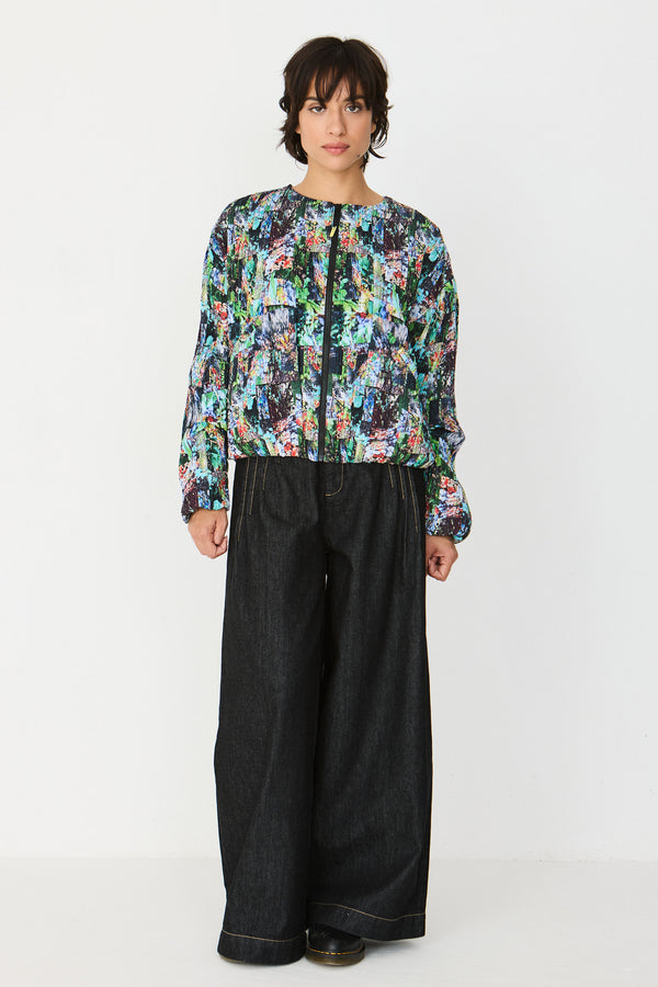 SKFK Gale Jacket Damen cropped Bomberjacke Print multicolor