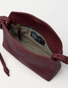 O MY BAG Sienna Mini Dark Cherry Soft Grain Leather Handtasche Leder kirschrot