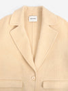 Bobo Choses Hand Made Wool Coat Light Yellow Damen Wollmantel gelb