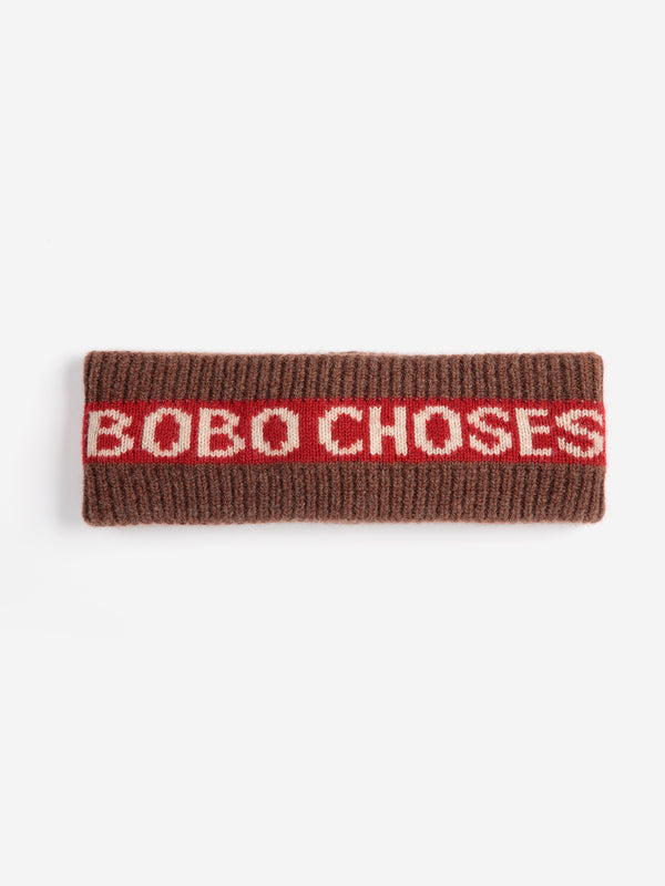 Bobo Choses Merino Knitted Headband Unisex Stirnband Wolle braun