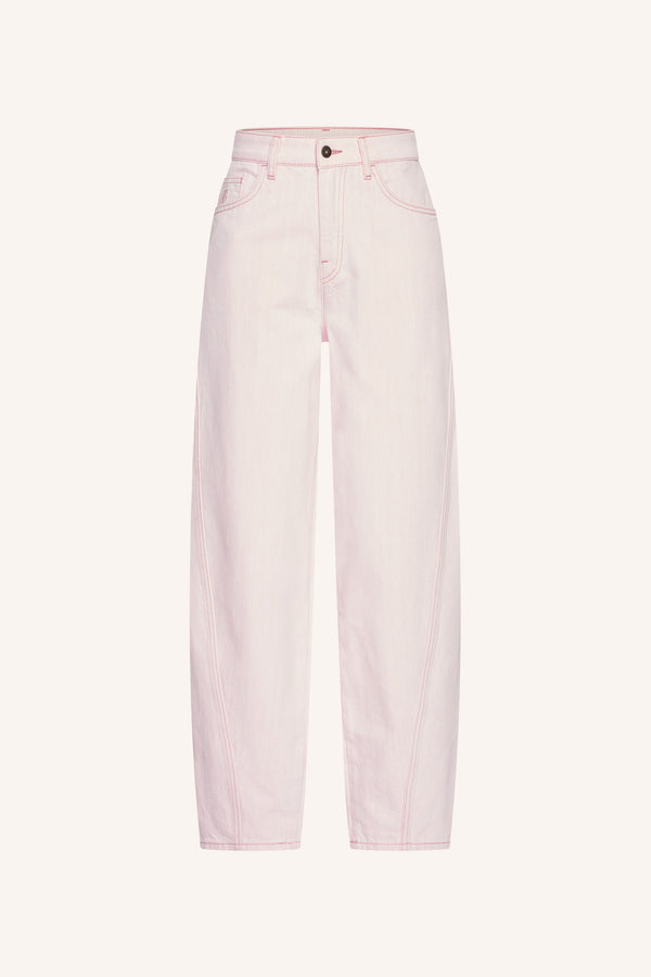 By-Bar Begum Slub Jeans Light Pink Damen Barrel Leg rosa