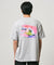 Gramicci Bass Tee Mist Herren T-Shirt Bio-Baumwolle Print hellgrau
