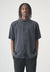 Cleptomanicx Blue Graphite Oversized Easy Shirt Kurzarm Hemd Herren grau