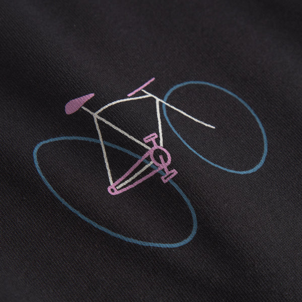 Dedicated Stockholm Wonky Bike T-Shirt Bio Baumwolle Shirt schwarz