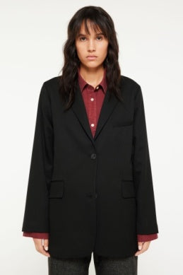 Elvine Odelia Blazer Black Dobby Structure Damen Jacke schwarz