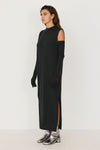 SKFK Agate Dress Dark Green Damen Maxi Kleid Merino dunkelgrün