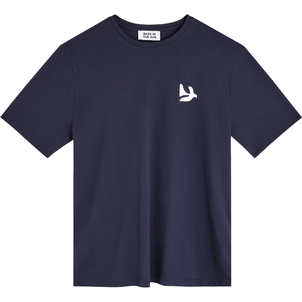 Bask in the Sun Peace Tee Navy Herren T-Shirt Rgular Fit blau