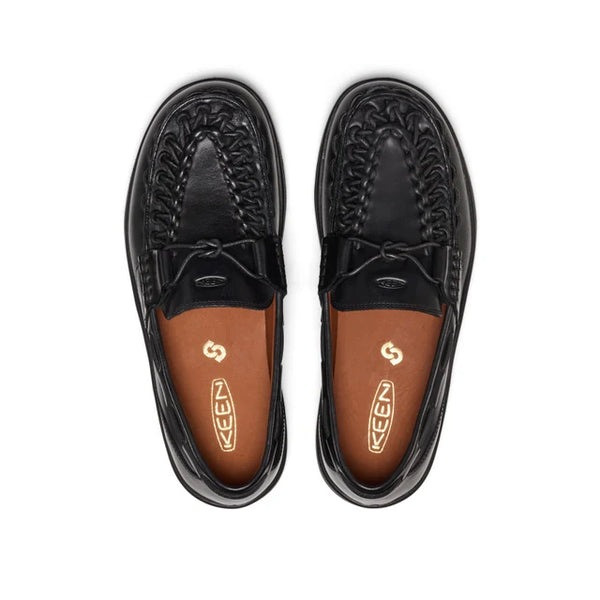KEEN UNEEK Loafer Nocturnal Black Leder Schuhe Herren schwarz