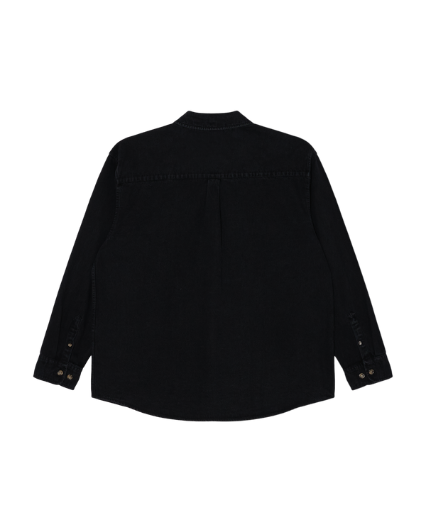 Obey Charlie Denim Woven Faded Black Herren Overshirt schwarz