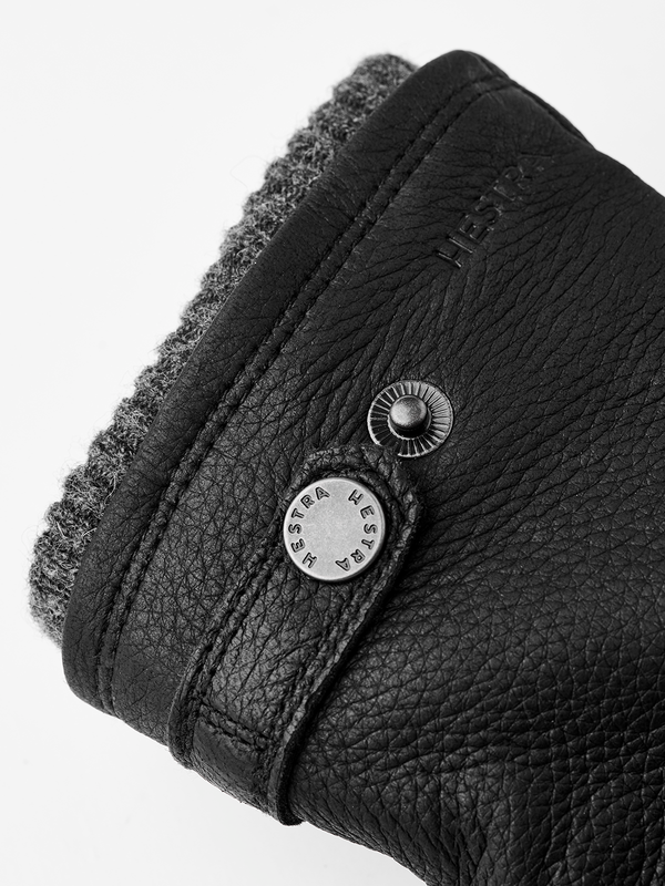 Hestra Utsjö Handschuh Leder Herren schwarz