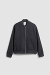 Elvine Ylve Wool Jacket Dark Grey Melange Herren Bomberjacke grau