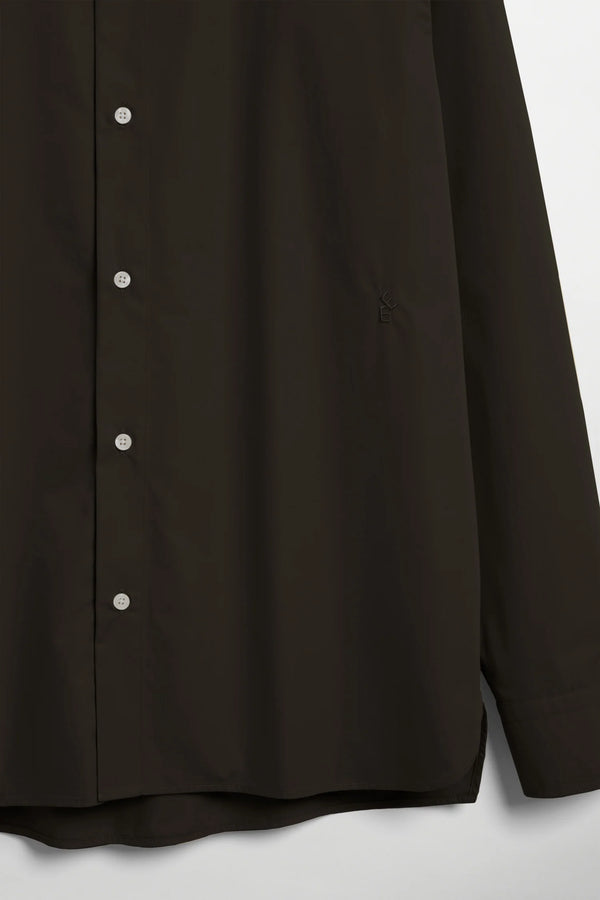 Elvine Ossian Poplin Deep Olive Herren Hemd oliv