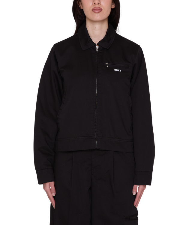 Obey Arden Jacket Black Damen Übergangsjacke Workwear schwarz
