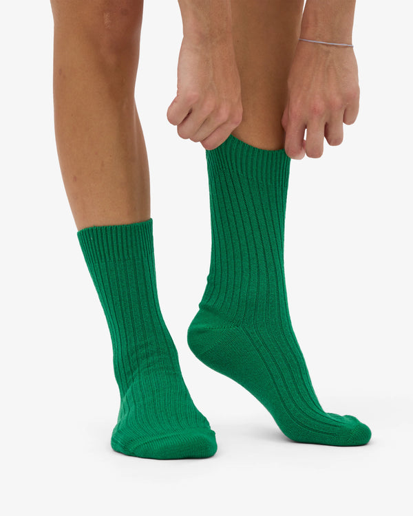 Colorful Standard Merino Wool Blend Socke -Kelly Green