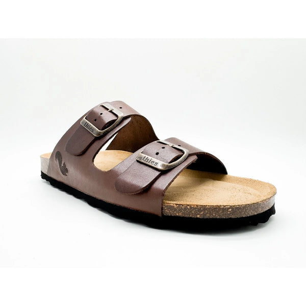 Thies Eco Leder Riemen Sandalen Dark Brown