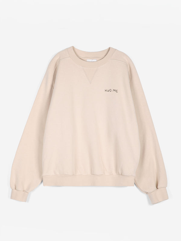 Bobo Choses Hug Me Sweatshirt Relaxed Fit Damen beige