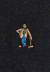 Revolution Croquet Black Melange Application T-Shirt Herren schwarz