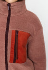 Selfhood Pocket Teddy Dustrose Damen Teddyjacke rosa