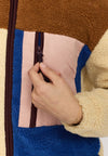 Selfhood Block Teddy Lightbrown Damen Teddyjacke braun