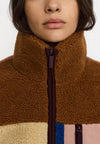 Selfhood Block Teddy Lightbrown Damen Teddyjacke braun