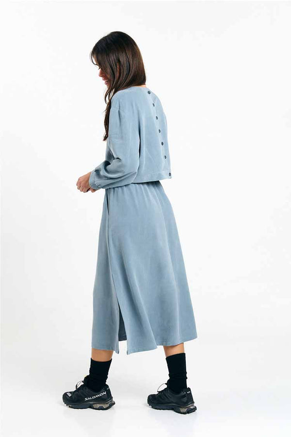 Suite13Lab Sintra Blouse Blue Gray Damen Bluse Lyocell graublau
