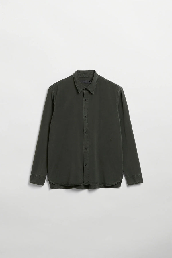 Elvine Ossian Shirt Tencel Hemd Black Herren schwarz