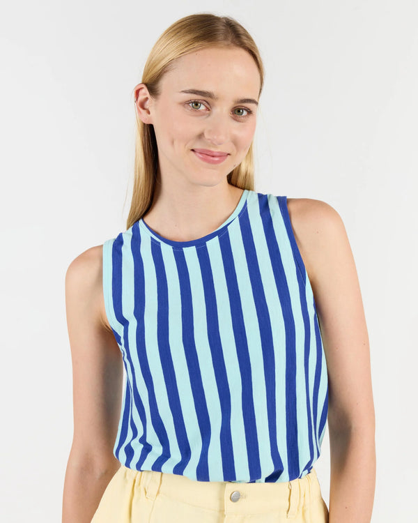 Wemoto Sleeveless Top Damen blau gestreift