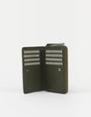 O MY BAG Jett Wallet Moss Soft Grain Leather Geldbörse grün