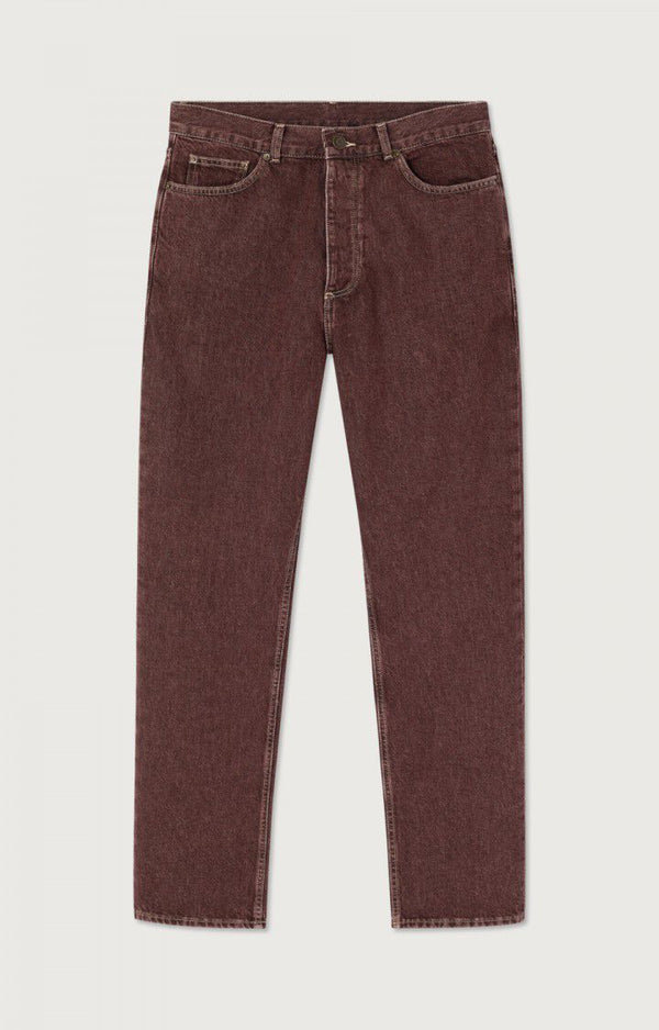 American Vintage Oshow Ballon Stone Raisin Jeans Herren dunkelrot