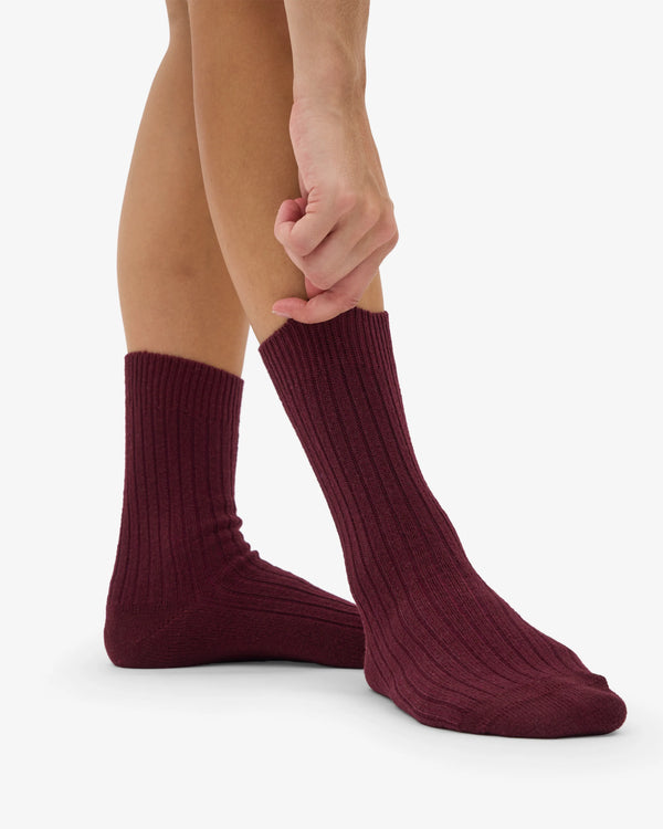 Colorful Standard Merino Wool Blend Socke - Oxblood Red