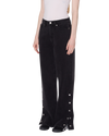 Obey Faded Black Penelope Side Snap Denim Hose Damen schwarz