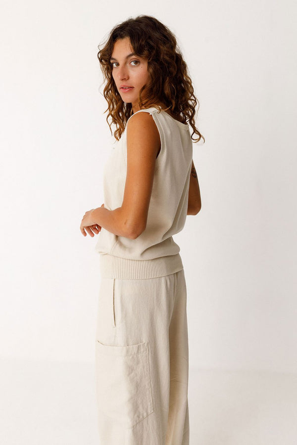 SKFK Maindi Shirt Top Damen creme