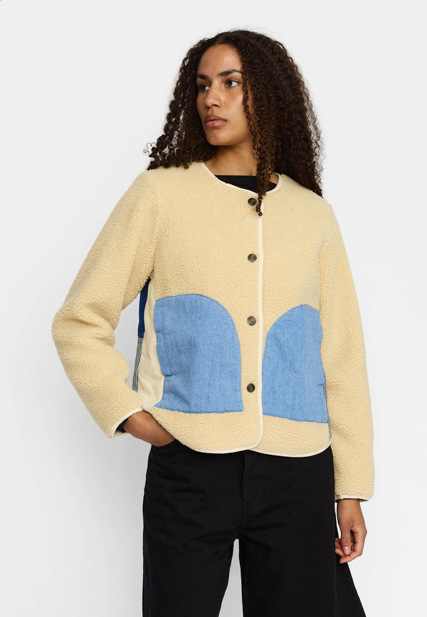 Selfhood Teddy Block Jacket Jacke Damen weiss