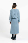 Suite13Lab Ferro Skirt Blue Gray Damen Midirock Lyocell graublau